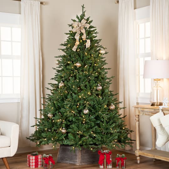 9ft. Pre-Lit Real Touch™ Cumberland Pine Artificial Christmas Tree, Warm White LED Lights